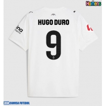 Camisa de Futebol Valencia Hugo Duro #9 Equipamento Principal 2025-26 Manga Curta